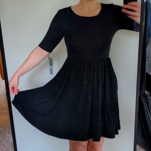 Black Fit and Flare Dress